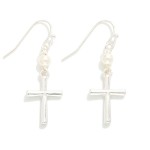 Wholesale metal Cross Pearl Drop Earrings L