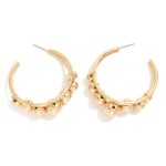 Wholesale layered Hoop Earrings Beaded Details D