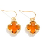 Wholesale glass Crystal Clover Post Drop Earrings L