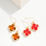 Wholesale glass Crystal Clover Post Drop Earrings L