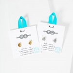 Wholesale metal Knot Stud Earrings Stainless Steel Tarnish Resistant Hypoallerge
