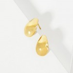 Wholesale metal Flower Petal Stud Earrings Stainless Steel Tarnish Resistant Hyp