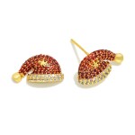 Wholesale cubic Zirconia Santa Hat Stud Earrings L