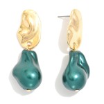Wholesale linked Abstract Post Drop Earrings Metal Post L