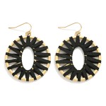 Wholesale leather Wrapped Circular Drop Earrings L