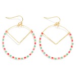 Wholesale beaded Hoop Drop Earrings L