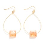 Wholesale metal Wire Teardrop Drop Earrings Glass Crystal L