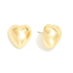 Wholesale oversized Puffy Heart Stud Earrings L