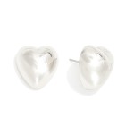 Wholesale oversized Puffy Heart Stud Earrings L
