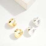 Wholesale oversized Puffy Heart Stud Earrings L
