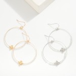 Wholesale metal Wire Hoop Drop Earrings Bubble Criss Cross Faceted Bead Details