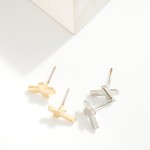 Wholesale metal Cross Stud Earrings L