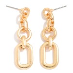 Wholesale linked Metal Geometric Drop Earrings L