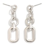 Wholesale linked Metal Geometric Drop Earrings L