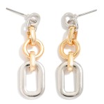 Wholesale linked Metal Geometric Drop Earrings L
