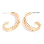 Wholesale curled Metal Hoop Drop Earrings L
