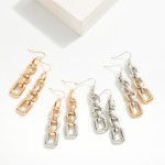 Wholesale metal Chain Link Drop Earrings L