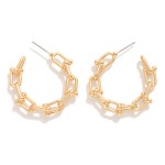 Wholesale u Link Chain Hoop Earrings D