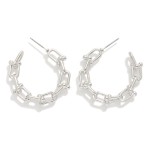 Wholesale u Link Chain Hoop Earrings D