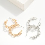Wholesale u Link Chain Hoop Earrings D