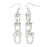 Wholesale small Textured U Chain Link Drop Earring D