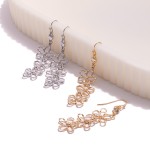 Wholesale linked Hollow Metal Flower Drop Earrings L