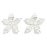 Wholesale metal Flower Drop Earrings L