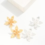 Wholesale metal Flower Drop Earrings L