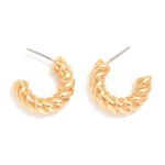 Wholesale twisted Metal Hoop Earrings D