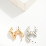Wholesale twisted Metal Hoop Earrings D