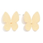 Wholesale textured Metal Butterfly Post Drop Earrings L