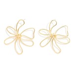 Wholesale twisted Metal Flower Earrings L