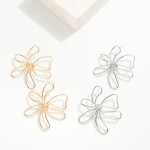 Wholesale twisted Metal Flower Earrings L