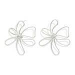 Wholesale twisted Metal Flower Earrings L