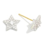 Wholesale rhinestone Studded Star Stud Earrings L