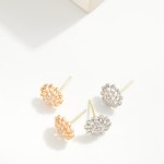 Wholesale rhinestone Flower Stud Earrings L