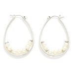 Wholesale metal Teardrop Earrings Pearl Beads L