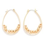 Wholesale metal Teardrop Earrings Beaded Accents L