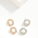 Wholesale intertwined Metal Rhinestone Hoops Drop Earrings L