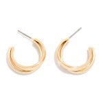 Wholesale layered Metal Hoop Earrings D