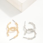 Wholesale metal Bamboo Hoop Earrings D