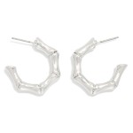 Wholesale metal Bamboo Hoop Earrings D