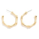 Wholesale metal Bamboo Hoop Earring L