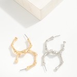 Wholesale metal Bamboo Hoop Earring L