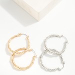Wholesale metal Bamboo Hoop Drop Earrings L