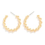 Wholesale twisted Metal Hoop Earring L