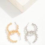 Wholesale twisted Metal Hoop Earring L