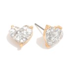 Wholesale glitter Resin Heart Stud Earrings L