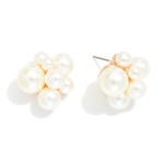 Wholesale pearl Cluster Stud Earrings L