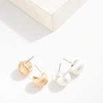 Wholesale metal Dome Cuff Earrings L